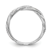 14K White Gold Criss-Cross 1/3 carat Diamond Complete Wedding Band